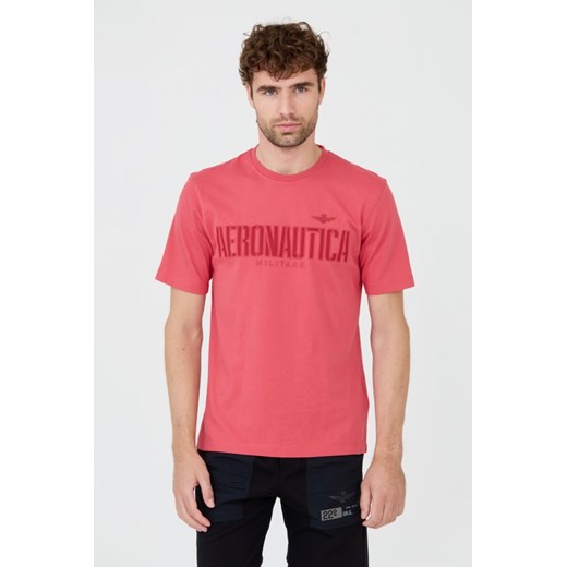 AERONAUTICA MILITARE Różowy t-shirt, Wybierz rozmiar L ze sklepu outfit.pl w kategorii T-shirty męskie - zdjęcie 165311185