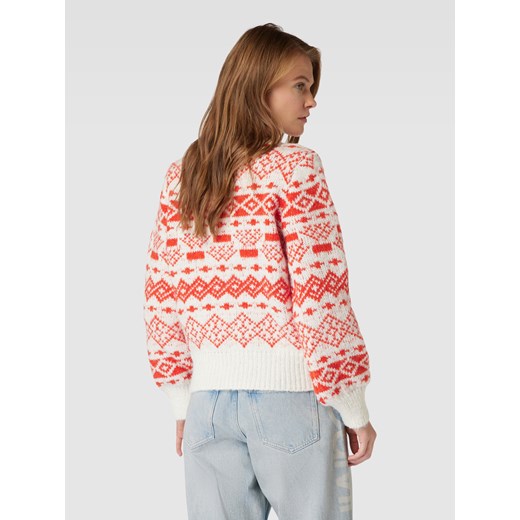 Sweter z dzianiny ze wzorem na całej powierzchni ‘JIANNA’ Pieces XS wyprzedaż Peek&Cloppenburg 