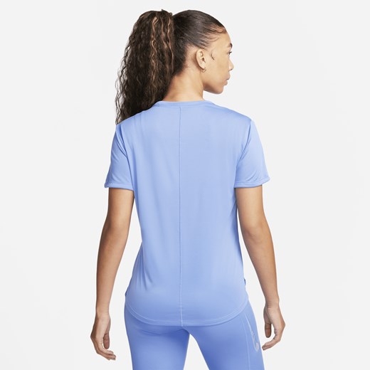 Damska koszulka z krótkim rękawem do biegania Nike Dri-FIT Swoosh - Niebieski Nike S Nike poland