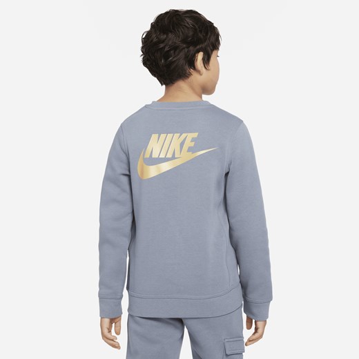 Dzianinowa bluza dresowa z półokrągłym dekoltem dla dużych dzieci (chłopców) Nike S Nike poland