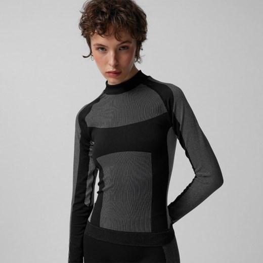 Damski longsleeve termoaktywny Outhorn OTHAW23USEAF097 - czarny ze sklepu Sportstylestory.com w kategorii Bielizna termoaktywna męska - zdjęcie 165336637