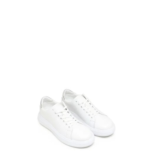Calvin Klein buty sportowe damskie sneakersy białe ze skóry sznurowane 