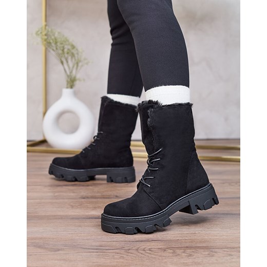 Workery damskie Royalfashion.pl casual wiązane 