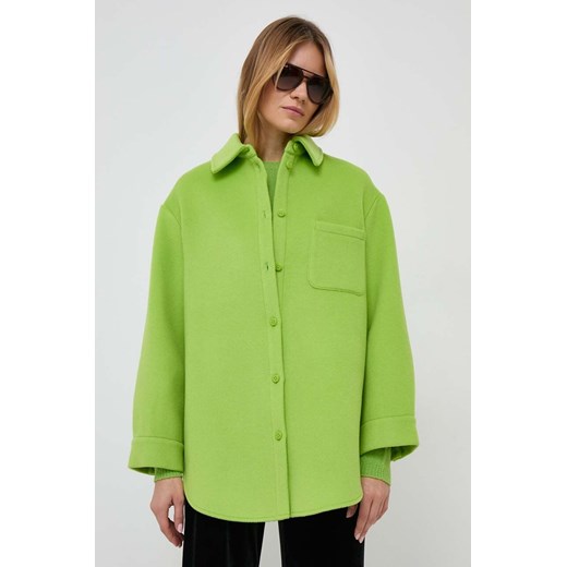 MAX&amp;Co. kurtka koszulowa x Anna Dello Russo kolor zielony przejściowa oversize ze sklepu ANSWEAR.com w kategorii Kurtki damskie - zdjęcie 165342568
