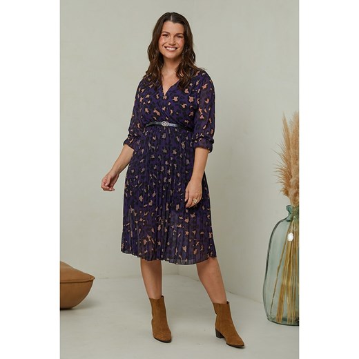 Curvy Lady Sukienka w kolorze fioletowo-czarnym Curvy Lady 40/42 wyprzedaż Limango Polska