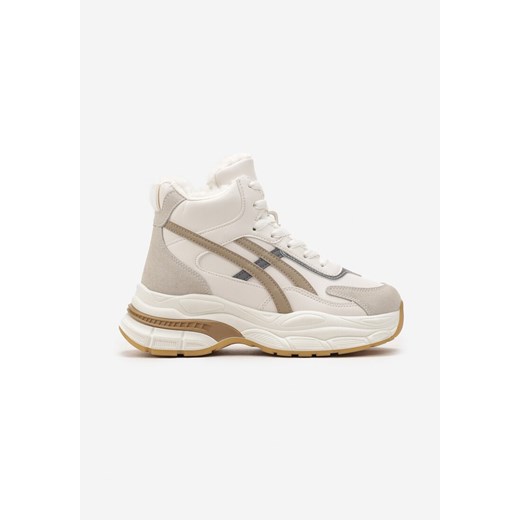 Beżowe Sneakersy za Kostkę na Platformie Eloriane 40 born2be.pl okazja