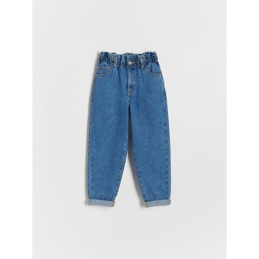 Reserved - Ocieplane jeansy baggy - niebieski ze sklepu Reserved w kategorii Spodnie dziewczęce - zdjęcie 165355275