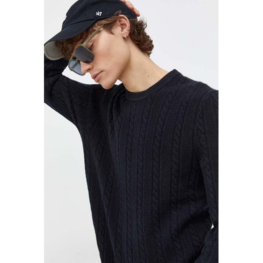 Abercrombie &amp; Fitch sweter męski kolor czarny ze sklepu ANSWEAR.com w kategorii Swetry męskie - zdjęcie 165360608