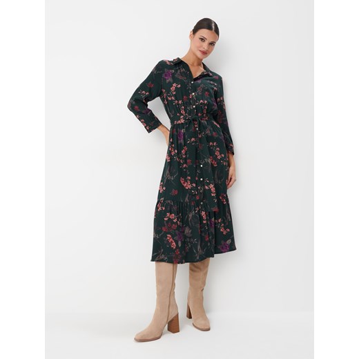 Mohito - Szmizjerka midi z wiskozy - Zielony Mohito 32 Mohito