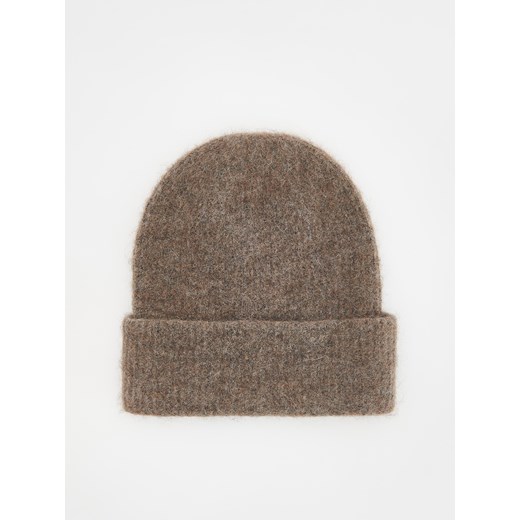 Reserved - Czapka beanie z alpaką - brązowy Reserved ONE SIZE Reserved