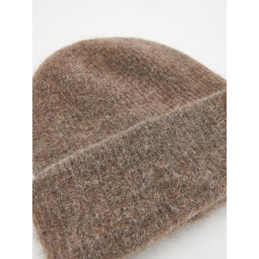 Reserved - Czapka beanie z alpaką - brązowy Reserved ONE SIZE Reserved