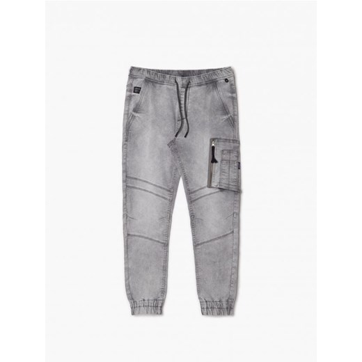 Cropp - Jeansy jogger cargo - jasny szary Cropp 28/32 Cropp