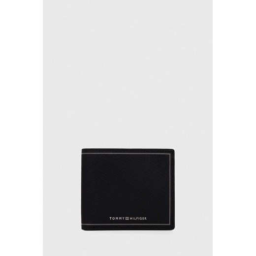 Tommy Hilfiger portfel skórzany męski kolor czarny AM0AM11859 ze sklepu ANSWEAR.com w kategorii Portfele męskie - zdjęcie 165385336