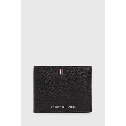 Tommy Hilfiger portfel skórzany męski kolor czarny AM0AM11854 ze sklepu ANSWEAR.com w kategorii Portfele męskie - zdjęcie 165385606