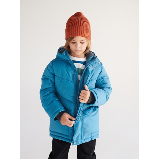 Reserved - Pikowana kurtka z ociepleniem - ciemny turkus ze sklepu Reserved w kategorii Kurtki chłopięce - zdjęcie 165387515