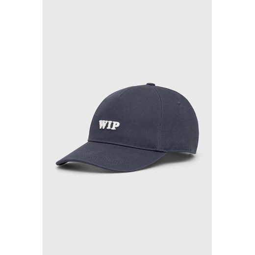Carhartt WIP czapka z daszkiem kolor niebieski z aplikacją ze sklepu PRM w kategorii Czapki z daszkiem damskie - zdjęcie 165392959