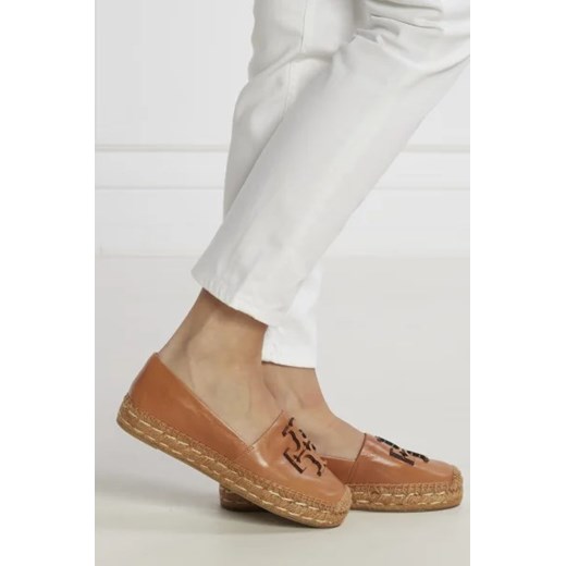 Espadryle damskie Tory Burch na platformie skórzane casual na lato