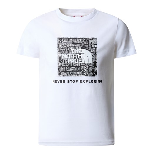 T-shirt chłopięce biały The North Face w nadruki