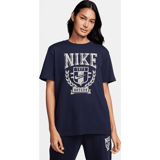 T-shirt damski Nike Sportswear - Niebieski Nike XS (EU 32-34) wyprzedaż Nike poland