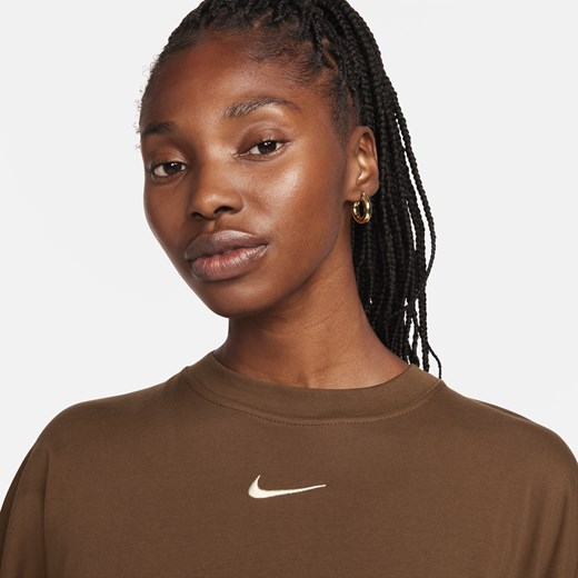 Bluzka damska Nike z okrągłym dekoltem w sportowym stylu z długim rękawem 
