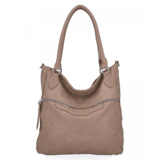 Uniwersalna Torba Shopper Bag XL firmy Herisson Ciemno Beżowa ze sklepu torbs.pl w kategorii Torby Shopper bag - zdjęcie 165403268