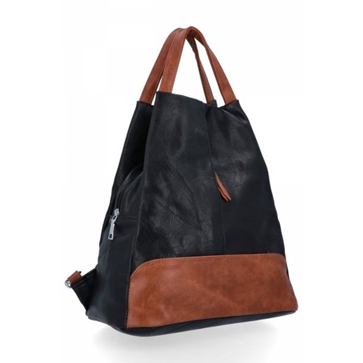 Czarne Plecaki Damskie firmy Herisson (kolory) ze sklepu torbs.pl w kategorii Plecaki - zdjęcie 165404319