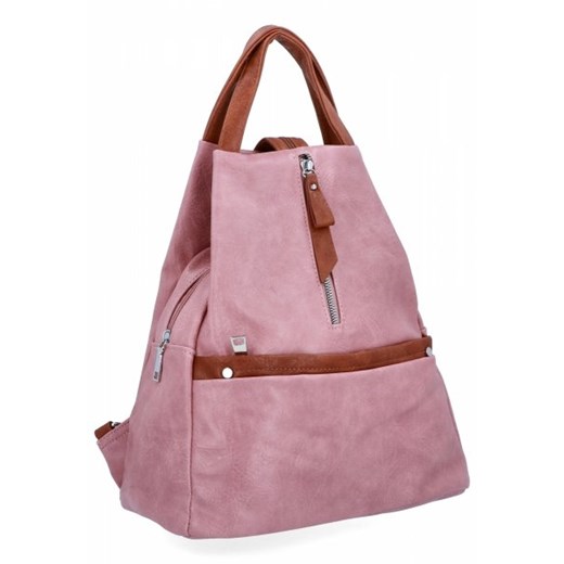 Uniwersalne Plecaczki Damskie firmy Herisson Pudrowy Róż (kolory) ze sklepu torbs.pl w kategorii Plecaki - zdjęcie 165405507