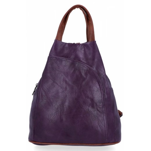 Uniwersalny Plecak Damski firmy Herisson Fioletowy (kolory) ze sklepu torbs.pl w kategorii Torby Shopper bag - zdjęcie 165407375