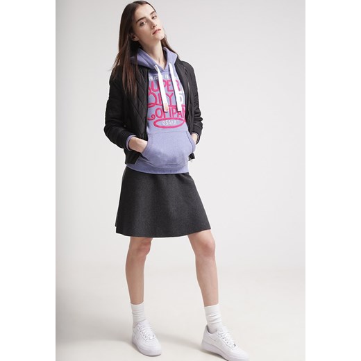 Superdry Bluza z kapturem lila zalando szary długie