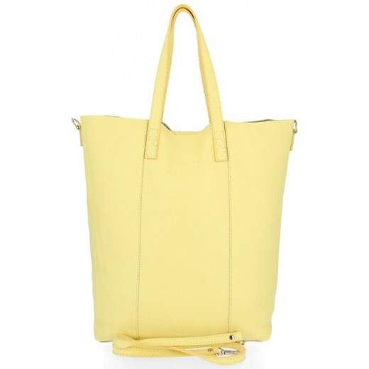 Vittoria Gotti Firmowy Shopper Made in Italy Limonka Vittoria Gotti One Size torbs.pl