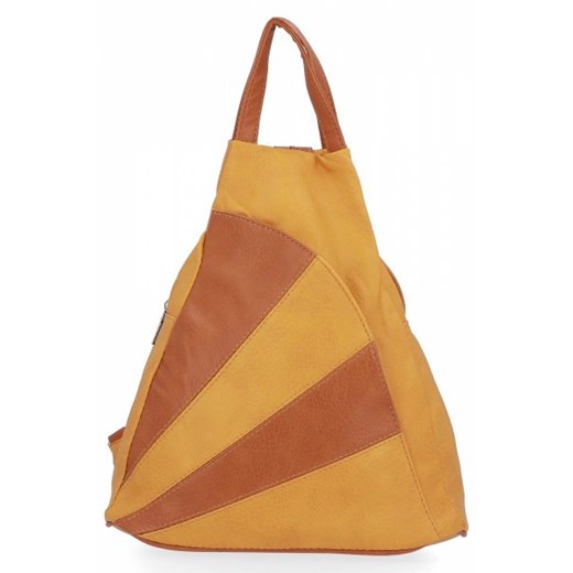 Modne Plecaki Damskie firmy Hernan Żółte (kolory) ze sklepu torbs.pl w kategorii Plecaki - zdjęcie 165411415