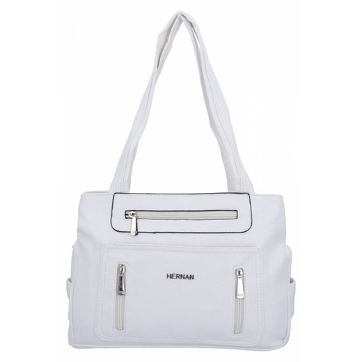 Torebki Damskie Shopper Bag firmy Hernan Białe (kolory) Hernan One Size promocyjna cena torbs.pl