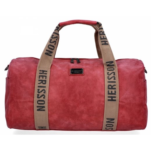 Czerwona Torba Podróżna firmy Herisson (kolory) ze sklepu torbs.pl w kategorii Torby podróżne - zdjęcie 165414548