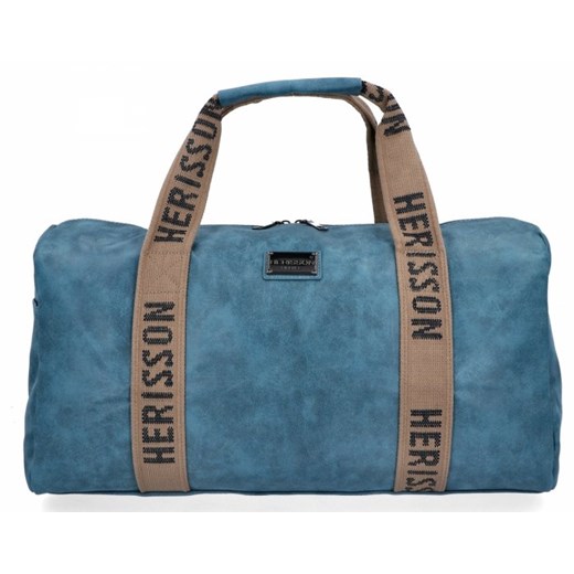 Modne Torby Podróżne XL firmy Herisson Błękitne (kolory) ze sklepu torbs.pl w kategorii Torby podróżne - zdjęcie 165415145