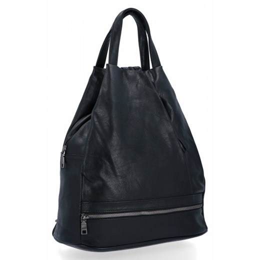 Czarne Plecaki Damskie firmy Herisson (kolory) ze sklepu torbs.pl w kategorii Torby Shopper bag - zdjęcie 165415407