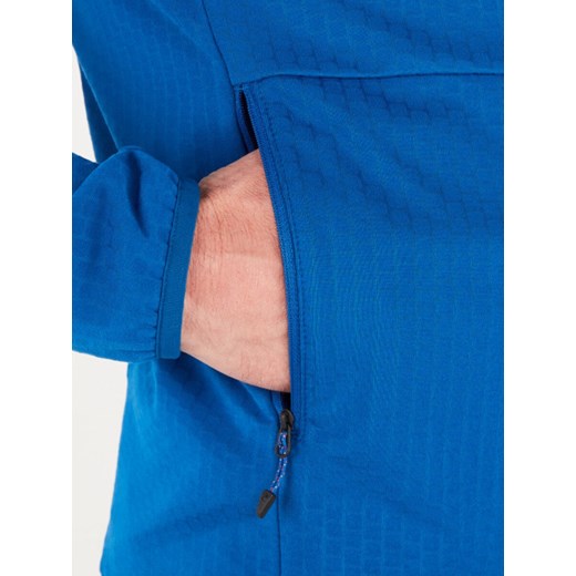 Męska bluza techniczna MARMOT Leconte Fleece Jacket - niebieska ze sklepu Sportstylestory.com w kategorii Bluzy męskie - zdjęcie 165421219