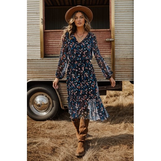 Sukienka boho Whispers, XS S NAOKO