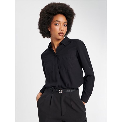 Sinsay - Koszula z wiskozy - czarny ze sklepu Sinsay w kategorii Koszule damskie - zdjęcie 165427208