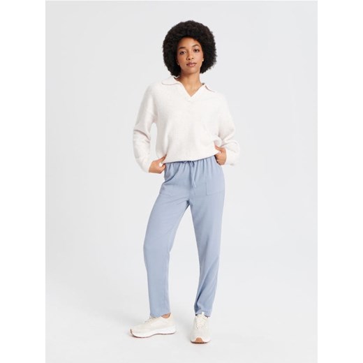 Sinsay - Spodnie tkaninowe - błękitny ze sklepu Sinsay w kategorii Spodnie damskie - zdjęcie 165427225