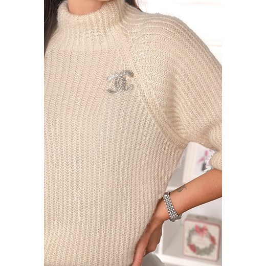 Sweter damski DARINITA ECRU uniwersalny okazyjna cena Ivet Shop