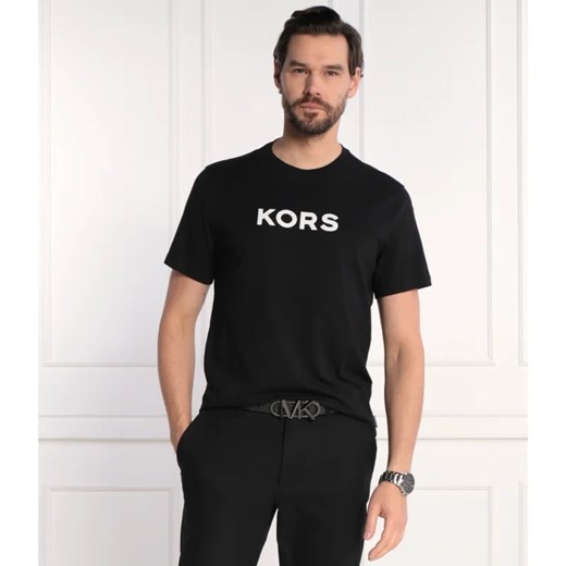 T-shirt męski Michael Kors czarny z krótkimi rękawami 