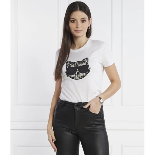 Karl Lagerfeld T-shirt | Regular Fit ze sklepu Gomez Fashion Store w kategorii Bluzki damskie - zdjęcie 165432255