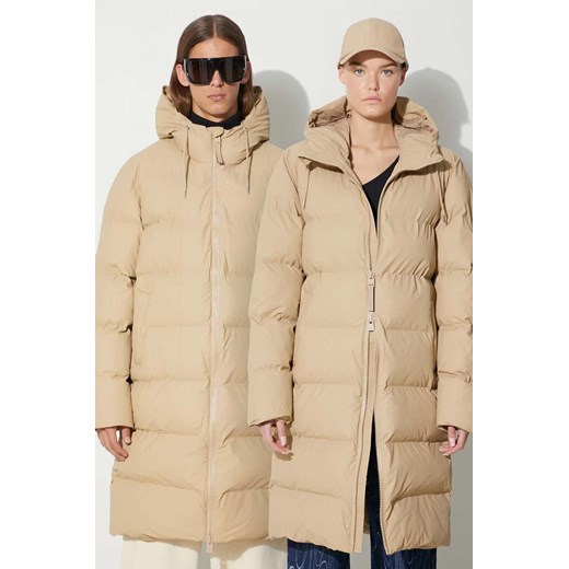 Rains kurtka 15130 Jackets kolor beżowy zimowa Rains XS PRM