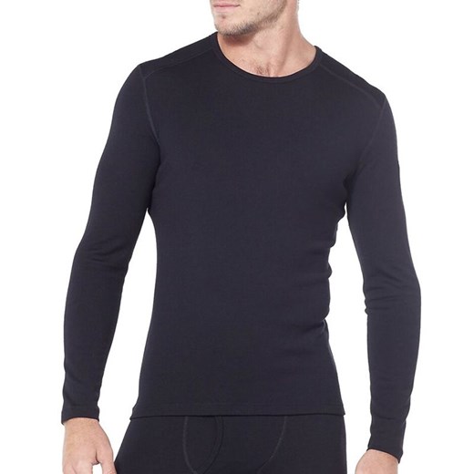 Koszulka Icebreaker Merino 260 Tech Long Sleeve Crewe Thermal Top 1043710011 - czarna ze sklepu streetstyle24.pl w kategorii T-shirty męskie - zdjęcie 165437989