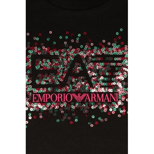 Bluzka dziewczęca Emporio Armani czarna 