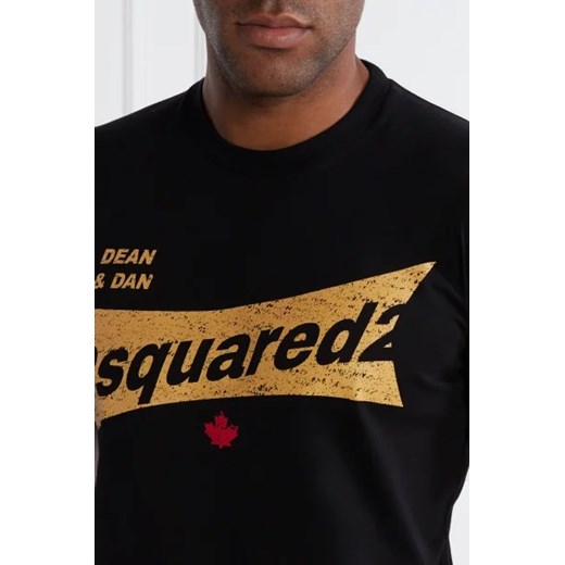 T-shirt męski Dsquared2 na jesień bawełniany z krótkim rękawem 