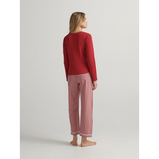 Reserved - Dwuczęściowa piżama - czerwony Reserved XXL Reserved