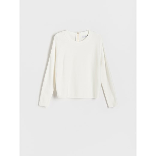 Reserved - Gładki sweter - kremowy Reserved S Reserved