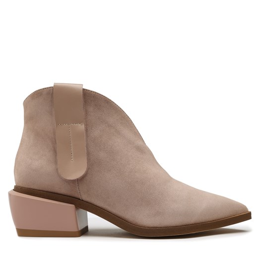 Botki R.Polański 1425 - Mokka Zamsz 41 wyprzedaż R.Polański
