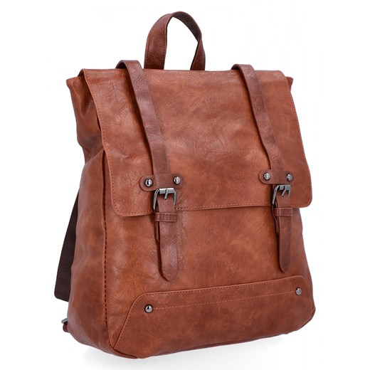 Plecak Damski XL Vintage firmy Herisson 1652L2049 Rudy ze sklepu PaniTorbalska w kategorii Plecaki - zdjęcie 165510617